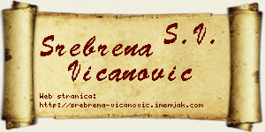 Srebrena Vicanović vizit kartica
